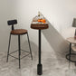 Industrial Style Wood Top Counter Table 42-inch Height Table for Dining Room 55.1"L x 13.8"W x 41.3"H Brown Without Chairs Clearhalo 'Bar Furniture' 'Bar Tables' 'bar_tables' 'furn' 'furn_bar_tables' 'Furniture' 'furniture_bar_tables' 'Kitchen & Dining Furniture' 5042033