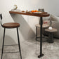 Industrial Style Wood Top Counter Table 42-inch Height Table for Dining Room 47.2"L x 13.8"W x 41.3"H Coffee Without Chairs Clearhalo 'Bar Furniture' 'Bar Tables' 'bar_tables' 'furn' 'furn_bar_tables' 'Furniture' 'furniture_bar_tables' 'Kitchen & Dining Furniture' 5042034