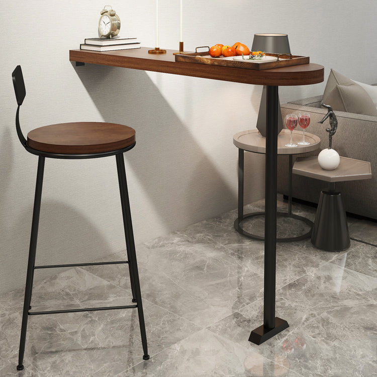Industrial Style Wood Top Counter Table 42-inch Height Table for Dining Room Clearhalo 'Bar Furniture' 'Bar Tables' 'bar_tables' 'furn' 'furn_bar_tables' 'Furniture' 'furniture_bar_tables' 'Kitchen & Dining Furniture' 5042038