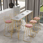 Glam Style Bar Table 42-inch Height Artificial Marble Bistro Table for Living Room 55.1"L x 15.7"W x 41.3"H Without Chairs Clearhalo 'Bar Furniture' 'Bar Tables' 'bar_tables' 'furn' 'furn_bar_tables' 'Furniture' 'furniture_bar_tables' 'Kitchen & Dining Furniture' 5042051