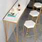 Glam Style Bar Table 42-inch Height Artificial Marble Bistro Table for Living Room Clearhalo 'Bar Furniture' 'Bar Tables' 'bar_tables' 'furn' 'furn_bar_tables' 'Furniture' 'furniture_bar_tables' 'Kitchen & Dining Furniture' 5042054