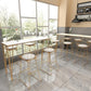 Glam Style Bar Table 42-inch Height Artificial Marble Bistro Table for Living Room Clearhalo 'Bar Furniture' 'Bar Tables' 'bar_tables' 'furn' 'furn_bar_tables' 'Furniture' 'furniture_bar_tables' 'Kitchen & Dining Furniture' 5042060