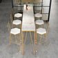 Glam Style Bar Table 42-inch Height Artificial Marble Bistro Table for Living Room Clearhalo 'Bar Furniture' 'Bar Tables' 'bar_tables' 'furn' 'furn_bar_tables' 'Furniture' 'furniture_bar_tables' 'Kitchen & Dining Furniture' 5042062