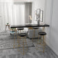 Glam Style Bar Table 42-inch Height Solid Wood Bistro Table for Living Room 70.9"L x 15.7"W x 41.3"H Black Without Chairs Clearhalo 'Bar Furniture' 'Bar Tables' 'bar_tables' 'furn' 'furn_bar_tables' 'Furniture' 'furniture_bar_tables' 'Kitchen & Dining Furniture' 5042069