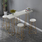 Glam Style Bar Table 42-inch Height Solid Wood Bistro Table for Living Room 55.1"L x 15.7"W x 41.3"H White Without Chairs Clearhalo 'Bar Furniture' 'Bar Tables' 'bar_tables' 'furn' 'furn_bar_tables' 'Furniture' 'furniture_bar_tables' 'Kitchen & Dining Furniture' 5042071