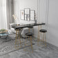 Glam Style Bar Table 42-inch Height Solid Wood Bistro Table for Living Room Black Without Chairs Clearhalo 'Bar Furniture' 'Bar Tables' 'bar_tables' 'furn' 'furn_bar_tables' 'Furniture' 'furniture_bar_tables' 'Kitchen & Dining Furniture' 5042072