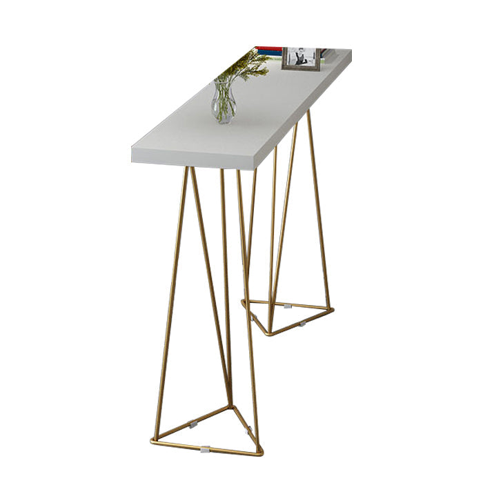 Glam Style Bar Table 42-inch Height Solid Wood Bistro Table for Living Room White Without Chairs Clearhalo 'Bar Furniture' 'Bar Tables' 'bar_tables' 'furn' 'furn_bar_tables' 'Furniture' 'furniture_bar_tables' 'Kitchen & Dining Furniture' 5042073