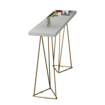 Glam Style Bar Table 42-inch Height Solid Wood Bistro Table for Living Room White Without Chairs Clearhalo 'Bar Furniture' 'Bar Tables' 'bar_tables' 'furn' 'furn_bar_tables' 'Furniture' 'furniture_bar_tables' 'Kitchen & Dining Furniture' 5042073