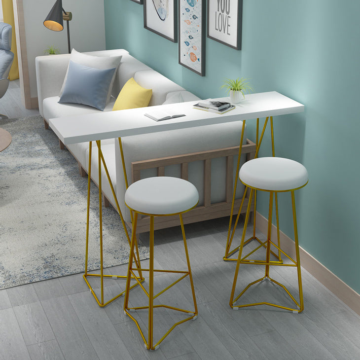 Glam Style Bar Table 42-inch Height Solid Wood Bistro Table for Living Room Clearhalo 'Bar Furniture' 'Bar Tables' 'bar_tables' 'furn' 'furn_bar_tables' 'Furniture' 'furniture_bar_tables' 'Kitchen & Dining Furniture' 5042078