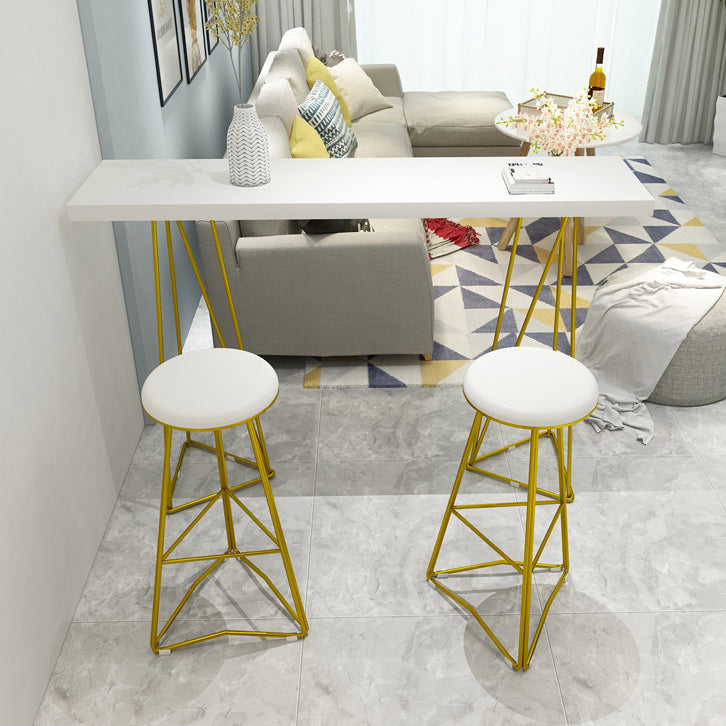 Glam Style Bar Table 42-inch Height Solid Wood Bistro Table for Living Room Clearhalo 'Bar Furniture' 'Bar Tables' 'bar_tables' 'furn' 'furn_bar_tables' 'Furniture' 'furniture_bar_tables' 'Kitchen & Dining Furniture' 5042079