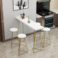 Glam Style Bar Table 42-inch Height Solid Wood Bistro Table for Living Room Clearhalo 'Bar Furniture' 'Bar Tables' 'bar_tables' 'furn' 'furn_bar_tables' 'Furniture' 'furniture_bar_tables' 'Kitchen & Dining Furniture' 5042080