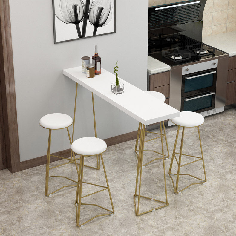 Glam Style Bar Table 42-inch Height Solid Wood Bistro Table for Living Room Clearhalo 'Bar Furniture' 'Bar Tables' 'bar_tables' 'furn' 'furn_bar_tables' 'Furniture' 'furniture_bar_tables' 'Kitchen & Dining Furniture' 5042080