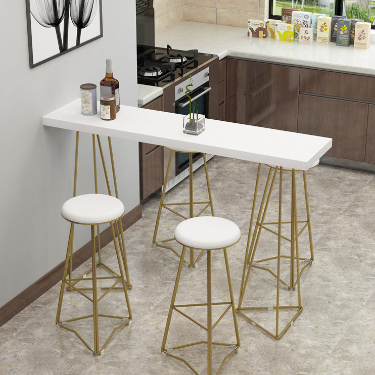 Glam Style Bar Table 42-inch Height Solid Wood Bistro Table for Living Room Clearhalo 'Bar Furniture' 'Bar Tables' 'bar_tables' 'furn' 'furn_bar_tables' 'Furniture' 'furniture_bar_tables' 'Kitchen & Dining Furniture' 5042081
