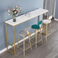 Glam Armless Backrest Counter Stool Iron Kitchen Bar Stool with Leather Cushion and Pedal Clearhalo 'Bar Furniture' 'Bar Stools' 'bar_stools' 'furn' 'furn_bar_stools' 'Furniture' 'furniture_bar_stools' 'Kitchen & Dining Furniture' 5042186
