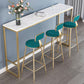 Glam Armless Backrest Counter Stool Iron Kitchen Bar Stool with Leather Cushion and Pedal Clearhalo 'Bar Furniture' 'Bar Stools' 'bar_stools' 'furn' 'furn_bar_stools' 'Furniture' 'furniture_bar_stools' 'Kitchen & Dining Furniture' 5042204