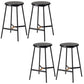 Modern Style Round Bar-stool Metal Counter Bar Stool for Restaurant Black 4 Piece Set Counter Stool(26"H) Clearhalo 'Bar Furniture' 'Bar Stools' 'bar_stools' 'furn' 'furn_bar_stools' 'Furniture' 'furniture_bar_stools' 'Kitchen & Dining Furniture' 5042213
