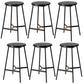 Modern Style Round Bar-stool Metal Counter Bar Stool for Restaurant Black 6 Piece Set Counter Stool(26"H) Clearhalo 'Bar Furniture' 'Bar Stools' 'bar_stools' 'furn' 'furn_bar_stools' 'Furniture' 'furniture_bar_stools' 'Kitchen & Dining Furniture' 5042214