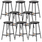 Modern Style Round Bar-stool Metal Counter Bar Stool for Restaurant Black 8 Piece Set Counter Stool(26"H) Clearhalo 'Bar Furniture' 'Bar Stools' 'bar_stools' 'furn' 'furn_bar_stools' 'Furniture' 'furniture_bar_stools' 'Kitchen & Dining Furniture' 5042217