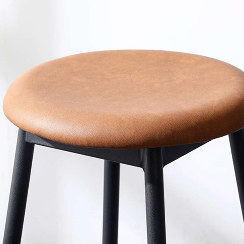 Modern Style Round Bar-stool Metal Counter Bar Stool for Restaurant Clearhalo 'Bar Furniture' 'Bar Stools' 'bar_stools' 'furn' 'furn_bar_stools' 'Furniture' 'furniture_bar_stools' 'Kitchen & Dining Furniture' 5042221