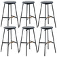 Modern Style Round Bar-stool Metal Counter Bar Stool for Restaurant Black-Gray 6 Piece Set Counter Stool(26"H) Clearhalo 'Bar Furniture' 'Bar Stools' 'bar_stools' 'furn' 'furn_bar_stools' 'Furniture' 'furniture_bar_stools' 'Kitchen & Dining Furniture' 5042231