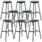 Modern Style Round Bar-stool Metal Counter Bar Stool for Restaurant Black-Gray 8 Piece Set Counter Stool(26"H) Clearhalo 'Bar Furniture' 'Bar Stools' 'bar_stools' 'furn' 'furn_bar_stools' 'Furniture' 'furniture_bar_stools' 'Kitchen & Dining Furniture' 5042233