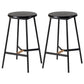 Modern Style Round Bar-stool Metal Counter Bar Stool for Restaurant Black 2 Piece Set Bar Stool(30"H) Clearhalo 'Bar Furniture' 'Bar Stools' 'bar_stools' 'furn' 'furn_bar_stools' 'Furniture' 'furniture_bar_stools' 'Kitchen & Dining Furniture' 5042234