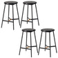Modern Style Round Bar-stool Metal Counter Bar Stool for Restaurant Black 4 Piece Set Bar Stool(30"H) Clearhalo 'Bar Furniture' 'Bar Stools' 'bar_stools' 'furn' 'furn_bar_stools' 'Furniture' 'furniture_bar_stools' 'Kitchen & Dining Furniture' 5042235