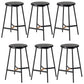 Modern Style Round Bar-stool Metal Counter Bar Stool for Restaurant Black 6 Piece Set Bar Stool(30"H) Clearhalo 'Bar Furniture' 'Bar Stools' 'bar_stools' 'furn' 'furn_bar_stools' 'Furniture' 'furniture_bar_stools' 'Kitchen & Dining Furniture' 5042236