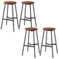 Modern Style Round Bar-stool Metal Counter Bar Stool for Restaurant Brown 4 Piece Set Bar Stool(30"H) Clearhalo 'Bar Furniture' 'Bar Stools' 'bar_stools' 'furn' 'furn_bar_stools' 'Furniture' 'furniture_bar_stools' 'Kitchen & Dining Furniture' 5042239