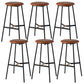Modern Style Round Bar-stool Metal Counter Bar Stool for Restaurant Brown 6 Piece Set Bar Stool(30"H) Clearhalo 'Bar Furniture' 'Bar Stools' 'bar_stools' 'furn' 'furn_bar_stools' 'Furniture' 'furniture_bar_stools' 'Kitchen & Dining Furniture' 5042240
