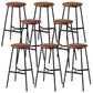 Modern Style Round Bar-stool Metal Counter Bar Stool for Restaurant Brown 8 Piece Set Bar Stool(30"H) Clearhalo 'Bar Furniture' 'Bar Stools' 'bar_stools' 'furn' 'furn_bar_stools' 'Furniture' 'furniture_bar_stools' 'Kitchen & Dining Furniture' 5042241
