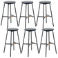 Modern Style Round Bar-stool Metal Counter Bar Stool for Restaurant Black-Gray 6 Piece Set Bar Stool(30"H) Clearhalo 'Bar Furniture' 'Bar Stools' 'bar_stools' 'furn' 'furn_bar_stools' 'Furniture' 'furniture_bar_stools' 'Kitchen & Dining Furniture' 5042244