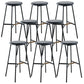 Modern Style Round Bar-stool Metal Counter Bar Stool for Restaurant Black-Gray 8 Piece Set Bar Stool(30"H) Clearhalo 'Bar Furniture' 'Bar Stools' 'bar_stools' 'furn' 'furn_bar_stools' 'Furniture' 'furniture_bar_stools' 'Kitchen & Dining Furniture' 5042245