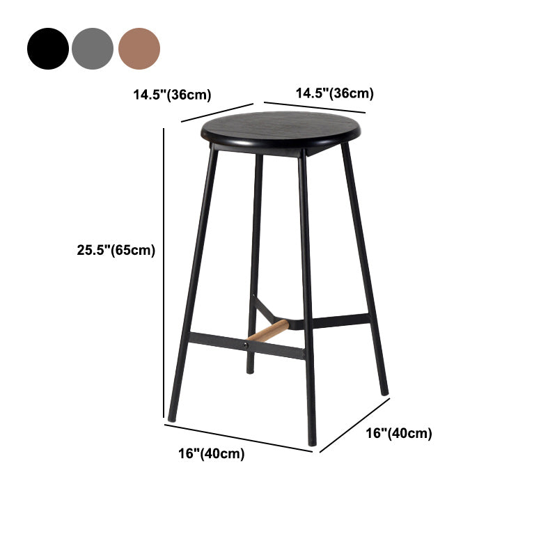 Modern Style Round Bar-stool Metal Counter Bar Stool for Restaurant Clearhalo 'Bar Furniture' 'Bar Stools' 'bar_stools' 'furn' 'furn_bar_stools' 'Furniture' 'furniture_bar_stools' 'Kitchen & Dining Furniture' 5042246