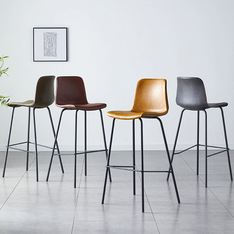 Nordic Style Bar Stool Metal Counter Bar Stool for Restaurant Clearhalo 'Bar Furniture' 'Bar Stools' 'bar_stools' 'furn' 'furn_bar_stools' 'Furniture' 'furniture_bar_stools' 'Kitchen & Dining Furniture' 5042268