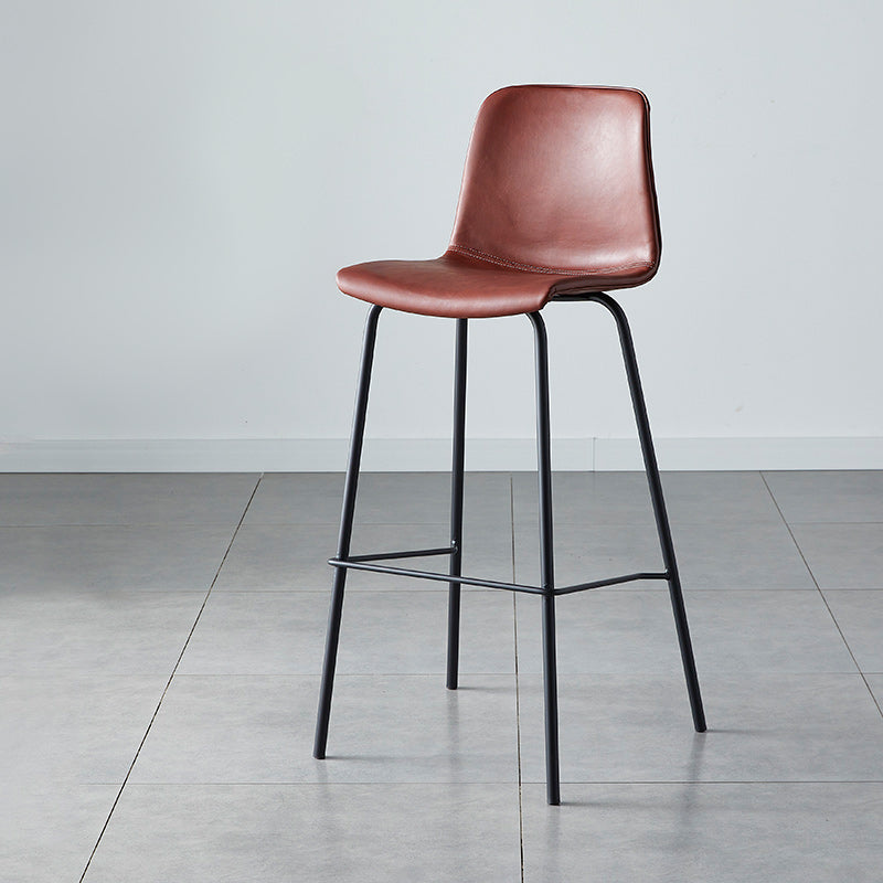 Nordic Style Bar Stool Metal Counter Bar Stool for Restaurant Clearhalo 'Bar Furniture' 'Bar Stools' 'bar_stools' 'furn' 'furn_bar_stools' 'Furniture' 'furniture_bar_stools' 'Kitchen & Dining Furniture' 5042274