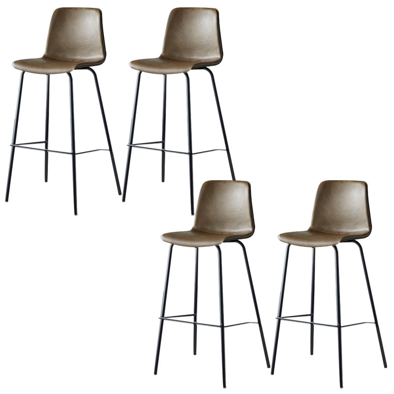 Nordic Style Bar Stool Metal Counter Bar Stool for Restaurant Clearhalo 'Bar Furniture' 'Bar Stools' 'bar_stools' 'furn' 'furn_bar_stools' 'Furniture' 'furniture_bar_stools' 'Kitchen & Dining Furniture' 5042280