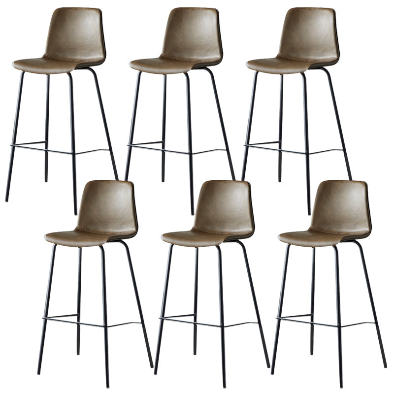 Nordic Style Bar Stool Metal Counter Bar Stool for Restaurant Clearhalo 'Bar Furniture' 'Bar Stools' 'bar_stools' 'furn' 'furn_bar_stools' 'Furniture' 'furniture_bar_stools' 'Kitchen & Dining Furniture' 5042281