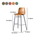 Nordic Style Bar Stool Metal Counter Bar Stool for Restaurant Clearhalo 'Bar Furniture' 'Bar Stools' 'bar_stools' 'furn' 'furn_bar_stools' 'Furniture' 'furniture_bar_stools' 'Kitchen & Dining Furniture' 5042283