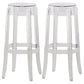 Nordic Style Bar-stool Round Counter Bar Stool with Plastic Legs for Home 2 Piece Set Bar Stool(30"H) Clearhalo 'Bar Furniture' 'Bar Stools' 'bar_stools' 'furn' 'furn_bar_stools' 'Furniture' 'furniture_bar_stools' 'Kitchen & Dining Furniture' 5042286