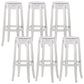 Nordic Style Bar-stool Round Counter Bar Stool with Plastic Legs for Home 6 Piece Set Bar Stool(30"H) Clearhalo 'Bar Furniture' 'Bar Stools' 'bar_stools' 'furn' 'furn_bar_stools' 'Furniture' 'furniture_bar_stools' 'Kitchen & Dining Furniture' 5042289