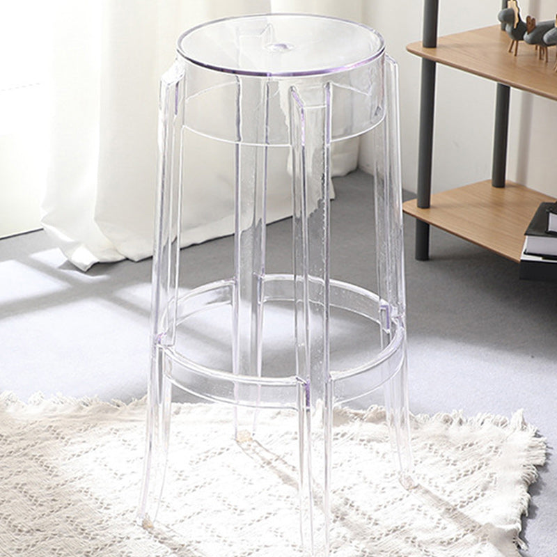 Nordic Style Bar-stool Round Counter Bar Stool with Plastic Legs for Home Clearhalo 'Bar Furniture' 'Bar Stools' 'bar_stools' 'furn' 'furn_bar_stools' 'Furniture' 'furniture_bar_stools' 'Kitchen & Dining Furniture' 5042292