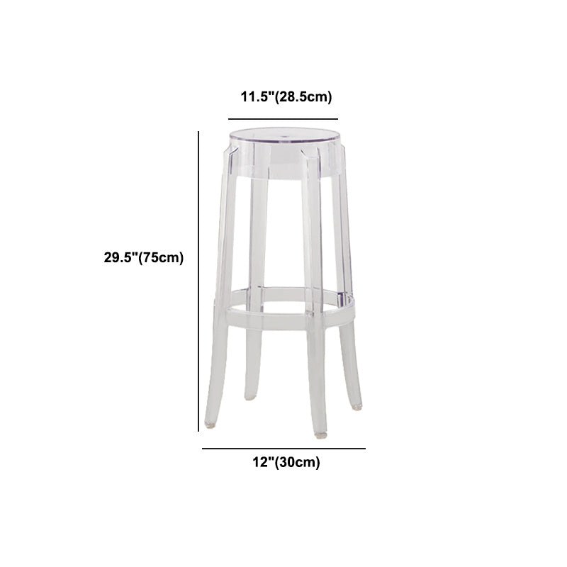Nordic Style Bar-stool Round Counter Bar Stool with Plastic Legs for Home Clearhalo 'Bar Furniture' 'Bar Stools' 'bar_stools' 'furn' 'furn_bar_stools' 'Furniture' 'furniture_bar_stools' 'Kitchen & Dining Furniture' 5042301