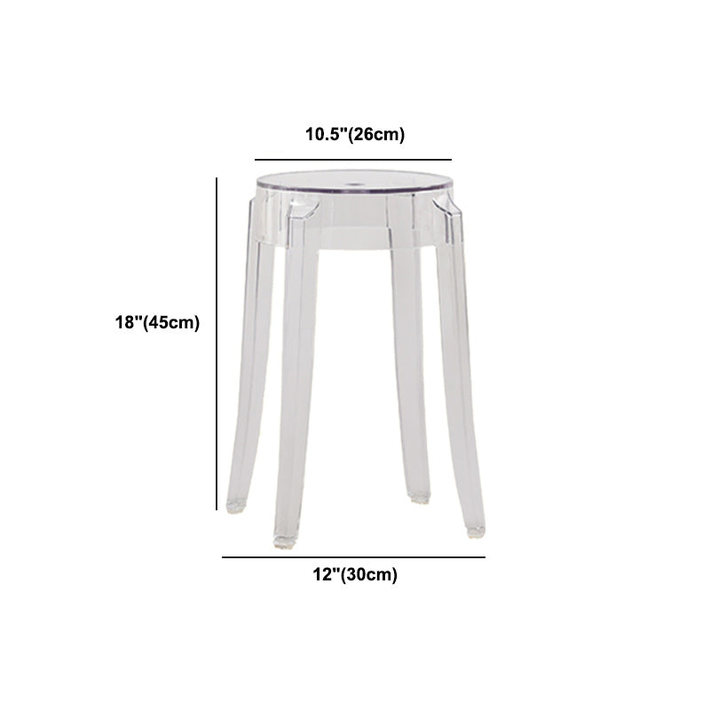 Nordic Style Bar-stool Round Counter Bar Stool with Plastic Legs for Home Clearhalo 'Bar Furniture' 'Bar Stools' 'bar_stools' 'furn' 'furn_bar_stools' 'Furniture' 'furniture_bar_stools' 'Kitchen & Dining Furniture' 5042302