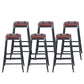 Industrial Armless Counter Stool Iron Cafe Bar Stool with Leather Cushion Backless 6 Piece Set Counter Stool(26"H) Clearhalo 'Bar Furniture' 'Bar Stools' 'bar_stools' 'furn' 'furn_bar_stools' 'Furniture' 'furniture_bar_stools' 'Kitchen & Dining Furniture' 5042372