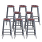 Industrial Armless Counter Stool Iron Cafe Bar Stool with Leather Cushion Backless 8 Piece Set Bar Stool(30"H) Clearhalo 'Bar Furniture' 'Bar Stools' 'bar_stools' 'furn' 'furn_bar_stools' 'Furniture' 'furniture_bar_stools' 'Kitchen & Dining Furniture' 5042382