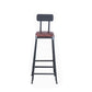 Industrial Armless Counter Stool Iron Cafe Bar Stool with Leather Cushion Clearhalo 'Bar Furniture' 'Bar Stools' 'bar_stools' 'furn' 'furn_bar_stools' 'Furniture' 'furniture_bar_stools' 'Kitchen & Dining Furniture' 5042387