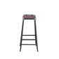 Industrial Armless Counter Stool Iron Cafe Bar Stool with Leather Cushion Clearhalo 'Bar Furniture' 'Bar Stools' 'bar_stools' 'furn' 'furn_bar_stools' 'Furniture' 'furniture_bar_stools' 'Kitchen & Dining Furniture' 5042396