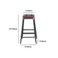 Industrial Armless Counter Stool Iron Cafe Bar Stool with Leather Cushion Clearhalo 'Bar Furniture' 'Bar Stools' 'bar_stools' 'furn' 'furn_bar_stools' 'Furniture' 'furniture_bar_stools' 'Kitchen & Dining Furniture' 5042413