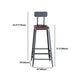 Industrial Armless Counter Stool Iron Cafe Bar Stool with Leather Cushion Clearhalo 'Bar Furniture' 'Bar Stools' 'bar_stools' 'furn' 'furn_bar_stools' 'Furniture' 'furniture_bar_stools' 'Kitchen & Dining Furniture' 5042416
